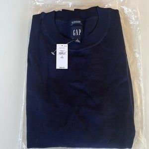 GAP Tall Small 100% Merino Navy Crewneck Sweater